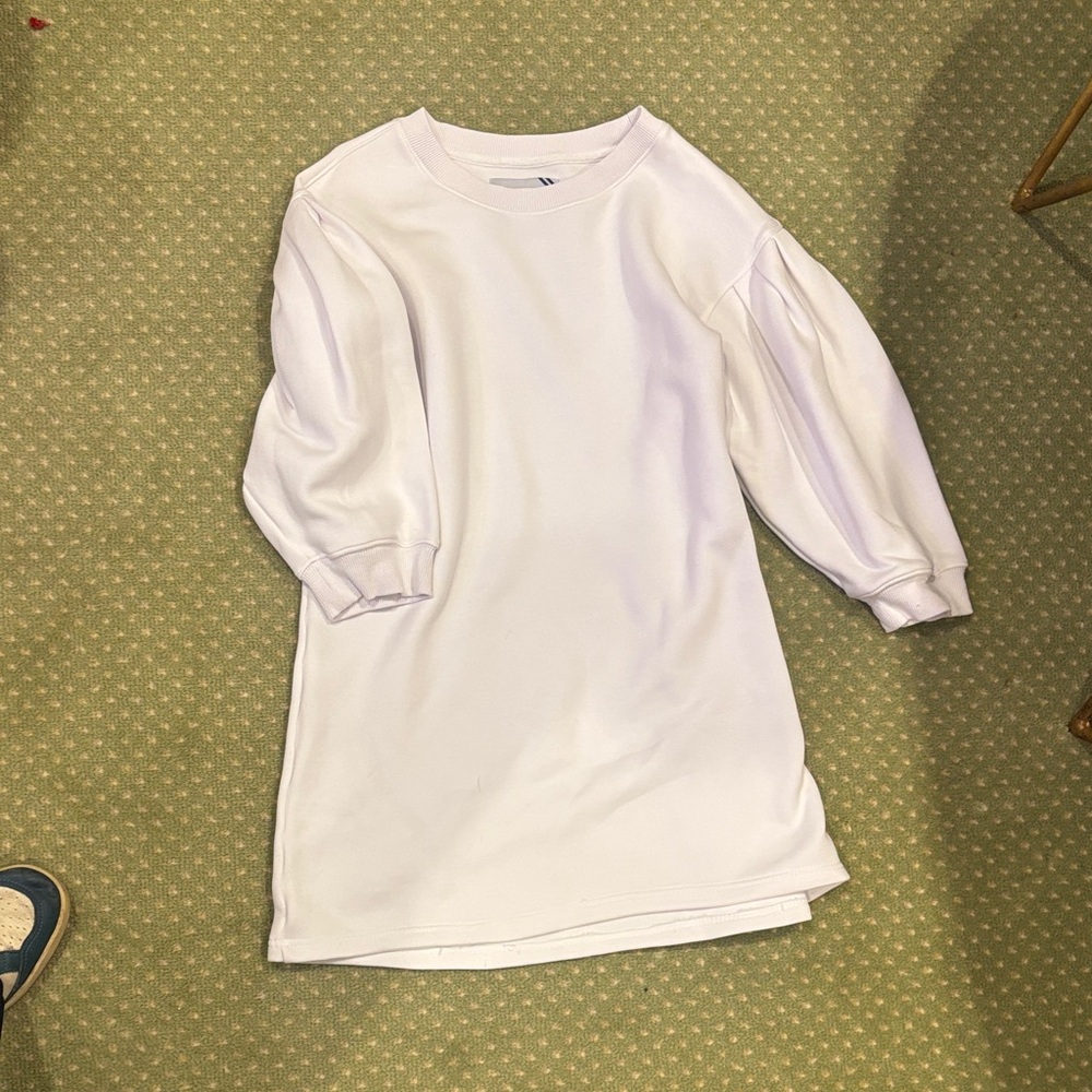 Addison Bay white sweatshirt dress